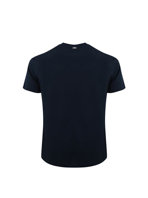 T-shirt in cotone stretch blu Herno | JG000174U 520039200
